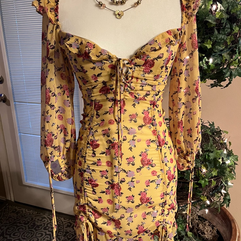 Linjia shop floral mini dress